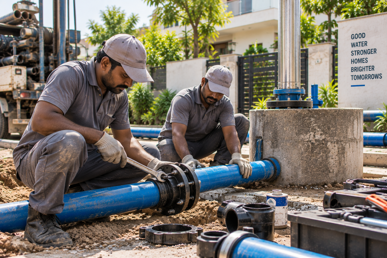 Pipe fitting work